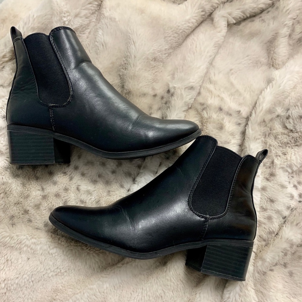 Black Chelsea booties